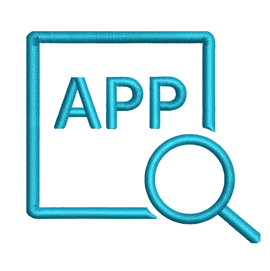 High-Quality V App Logo Embroidery File for Business Use